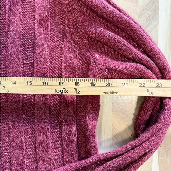 Woolrich Deep Red Knit Sweater quarter zip Size M - Picture 8 of 9